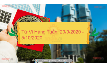 Tử Vi Hàng Tuần: 29/9/2020 - 5/10/2020