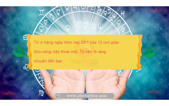 Tử vi hàng ngày hôm nay 25/1 của 12 con giáp: Sửu công việc thoải mái, Tý nên rõ ràng chuyện tiền bạc