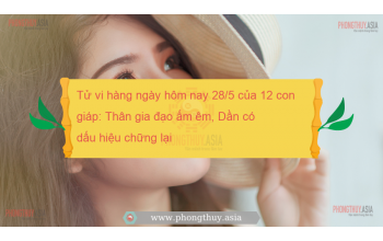 Tử vi hàng ngày hôm nay 28/5 của 12 con giáp: Thân gia đạo ấm êm, Dần có dấu hiệu chững lại