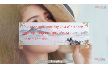 Tử vi hàng ngày hôm nay 26/4 của 12 con giáp: Dần công việc tiến triển, Mão tình cảm kém sắc