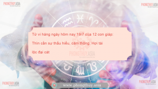 Tử vi hàng ngày hôm nay 19/7 của 12 con giáp: Thìn cần sự thấu hiểu, cảm thông, Hợi tài lộc đại cát