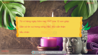 Tử vi hàng ngày hôm nay 15/7 của 12 con giáp: Dần có tin vui trong công việc, Mùi cẩn thận tiểu nhân